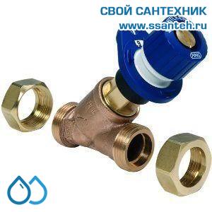 12546 Honeywell, V5010X0015 Клапан запорно-балансировочный, DN15, НР, Kvs 2,7м3, синий