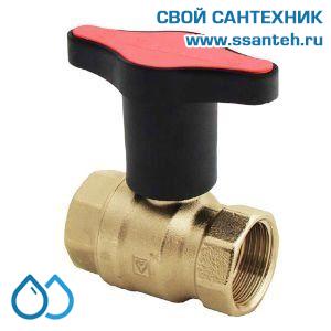 14667 HERZ 1220645 Кран шаровой красная ручка, DN40, PN25, -30...+150°C, Kvs 165 м3/час, без покрытия