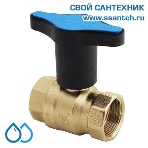 14671 HERZ 1220653 Кран шаровой синяя ручка, DN25, PN25, -30...+150°C, Kvs 55 м3/час, без покрытия