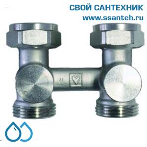 14891 HERZ 1376621 Узел Н-образный для нижнего подключения прямой, 3/4"(конус)-3/4"(ЕК), 90°C, 10 бар