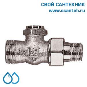 14908 HERZ 1393711 Клапан для отключения радиатора прямой, 1/2"-"ЕК", Kvs 1,5 м3/час, PN 10 бар, 110°C, с гидравлической настройкой.
