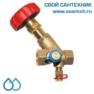 15132 HERZ 1411754 Клапан балансировочный для отопления с измерительными клапанами, DN32, 1 1/4", PN20, Kvs 15,97 м3/час, 130°С, Штремакс-М