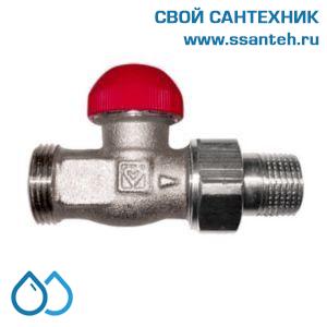 16227 HERZ 1773367 Клапан термостатический радиаторный прямой, 1/2"-"ЕК", Kvs 0,03-1,1 м3/час, PN 10 бар, 120°C с плавной преднастройкой 