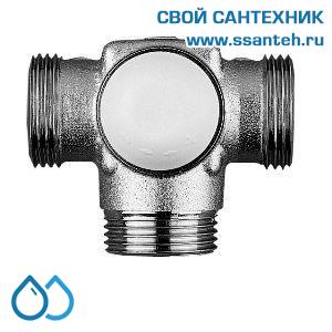 16237 HERZ 1774602 Клапан трехходовой разделительный трехосевой, CALIS TS 3D, DN20, PN10, Kvs 5,5 м3/час, +120°C, справа налево