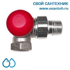 16244 HERZ 1775867 Клапан термостатический радиаторный трехосевой л., 1/2", Kvs 0,03-1,2 м3/час, PN 10бар, 120°C
