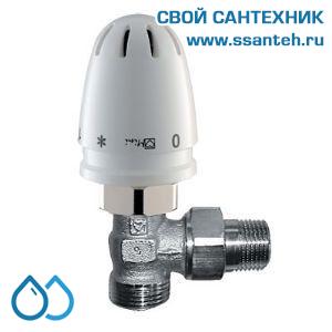 16562  HERZ 1920124 RTL Клапан двухходовой для теплого пола угловой, DN15, +25...+60°С, Kvs 0,60 м3/час