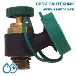 16634 HERZ, 2027609 Спускной вентиль со штуцером для шланга,водоснабжение, TW, 1/4" 