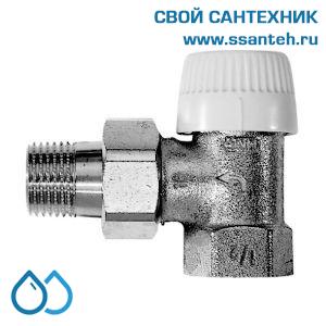 17947 Honeywell V2000EVS10 Клапан термостатический радиаторный угловой, 3/8", Kvs 0.75, Ру 10, 130 С, dPmax=1бар, с предварительной настройкой
