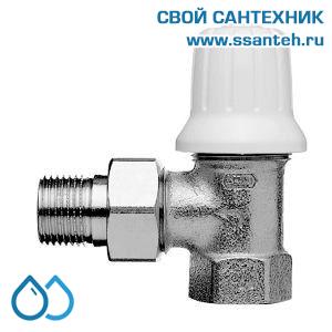 18011 Honeywell, V2605E0010 Клапан ручной радиаторный регулировочный угловой, 3/8", Kvs 1.5, Ру 10, 120С, с предварительной настройкой
