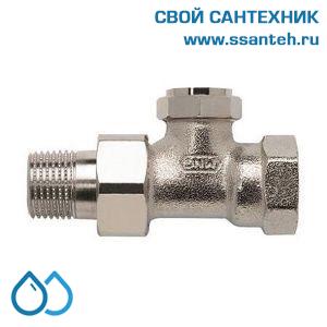 18023 Honeywell, V2400D0015 Клапан запорно-дренажный радиаторный прямой, 1/2", Kvs 1.45, Ру 10, 130С, с сохраняемой настройкой