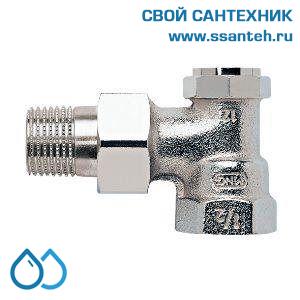 18026 Honeywell, V2410E0015 Клапан запорно-измерительный радиаторный угловой, 1/2", Kvs 0.2/1.0, Ру 10, 130С, с подключением расходомера