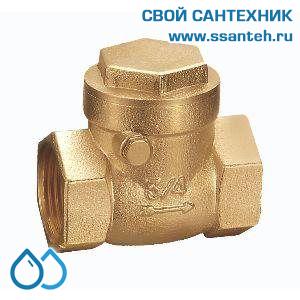 19312 Клапан обратный горизонтальный лепестковый латунный, PN16, 1 1/2"
