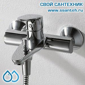 03360 BRAVAT F64898C-B(DR 0254) Drop Смеситель для ванны с коротким изливом и аксессуарами, хром